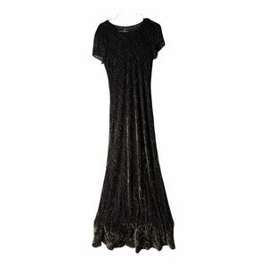 Wild Rose Burnout Velvet Evening Dress